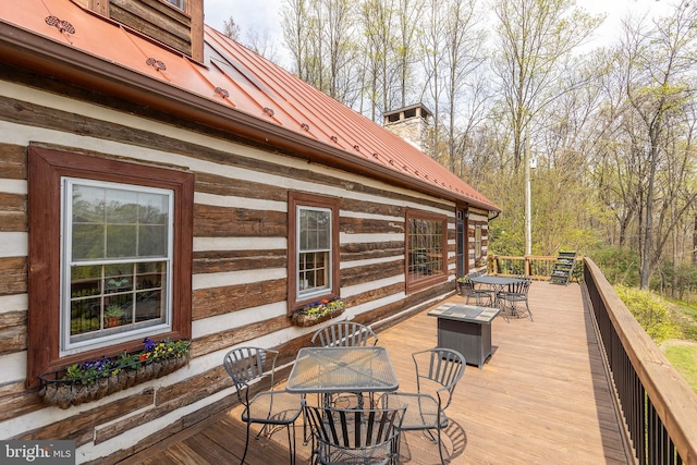 1460 Pitcock Ln, Winchester, VA 22602 - wooden deck featuring outdoor dining area