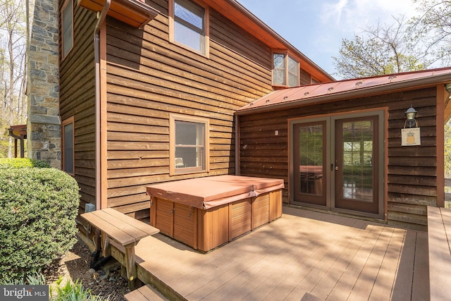 1460 Pitcock Ln, Winchester, VA 22602 - wooden deck featuring a hot tub
