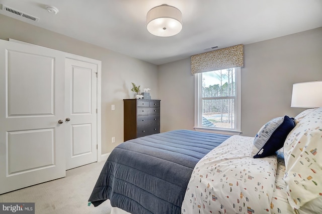 751 Bowie Shop Rd, Huntingtown, MD 20639 - bedroom featuring visible vents and light carpet