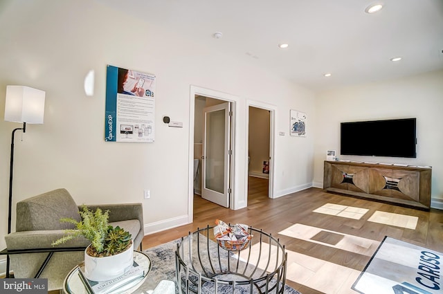 751 Bowie Shop Rd, Huntingtown, MD 20639 - living room with recessed lighting, baseboards, and wood finished floors