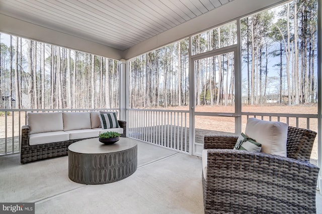 751 Bowie Shop Rd, Huntingtown, MD 20639 - sunroom / solarium featuring an outdoor hangout area and a healthy amount of sunlight