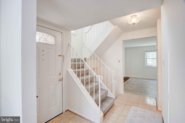 14613 Tynewick Ter Unit 6-1461, Silver Spring, MD 20906 - tiled entrance foyer with baseboards and stairs