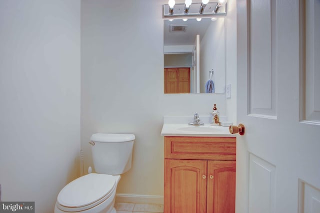 14613 Tynewick Ter Unit 6-1461, Silver Spring, MD 20906 - half bathroom featuring toilet, tile patterned floors, vanity, and visible vents