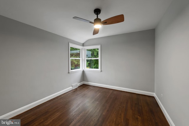 6611 Loch Hill Rd, Baltimore, MD 21239 - spare room featuring ceiling fan and dark wood-type flooring