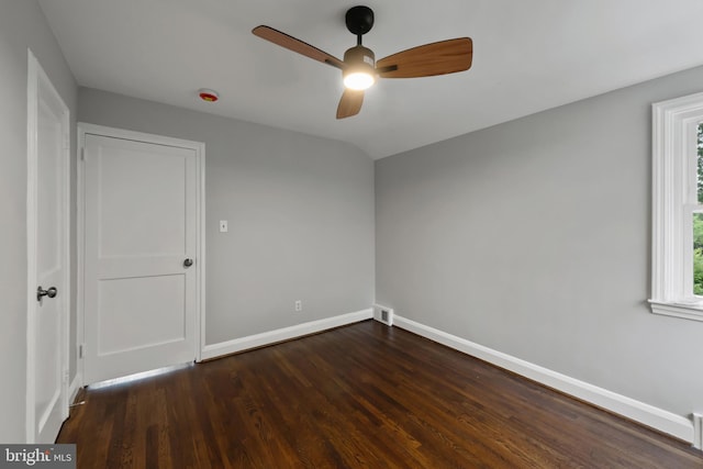 6611 Loch Hill Rd, Baltimore, MD 21239 - spare room with a ceiling fan and dark wood-style floors