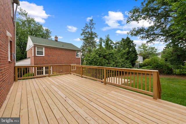 6611 Loch Hill Rd, Baltimore, MD 21239 - wooden terrace featuring a yard