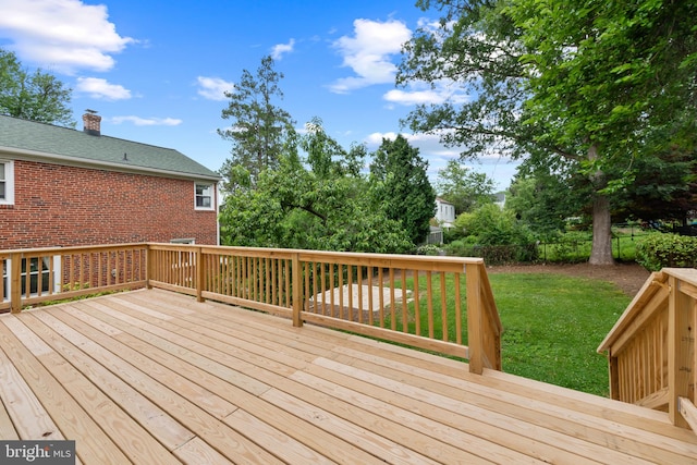 6611 Loch Hill Rd, Baltimore, MD 21239 - view of wooden terrace