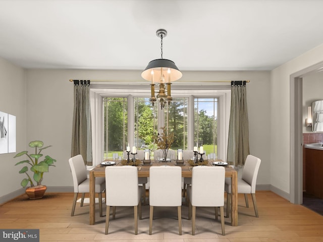 8805 Reichard Rd, Fairplay, MD 21733 - dining room with light wood-type flooring and baseboards