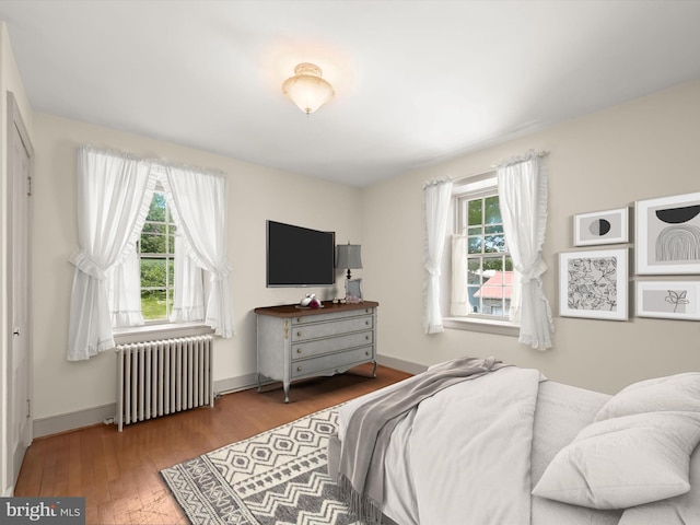 8805 Reichard Rd, Fairplay, MD 21733 - bedroom with radiator, wood finished floors, and baseboards