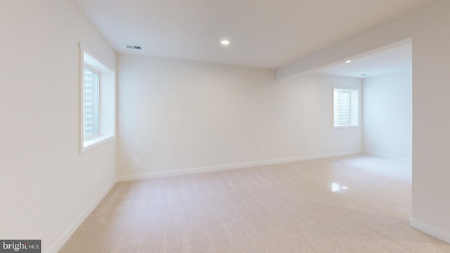 126 Sadie Way, Arnold, MD 21012 - unfurnished room featuring light colored carpet, recessed lighting, baseboards, and visible vents