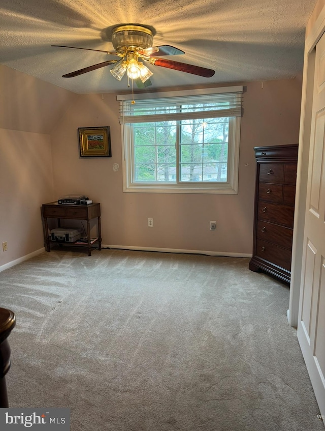 10020 Dakin Ct, Cheltenham, MD 20623 - unfurnished bedroom featuring carpet floors, a textured ceiling, baseboards, and ceiling fan