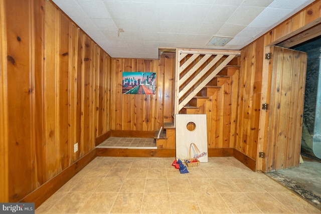 1405 Siegel Ave, Chester, PA 19013 - finished basement featuring wooden walls and baseboards
