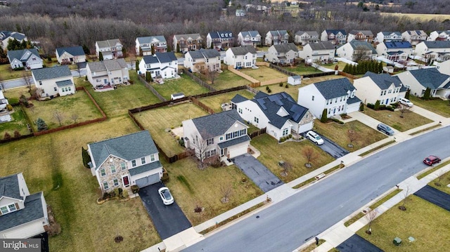 birds eye view of property featuring a residential view