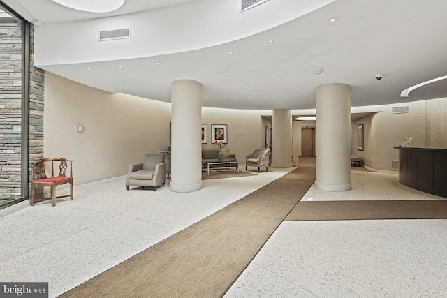 4101 Cathedral Ave NW Unit 1104, Washington, DC 20016 - community lobby featuring recessed lighting and a surveillance system