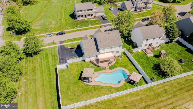 drone / aerial view featuring a residential view