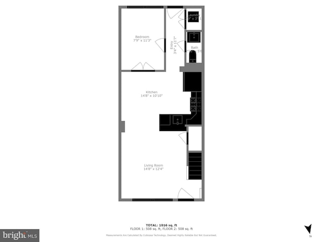 1643 Lang Pl NE, Washington, DC 20002 - view of floor plan / room layout