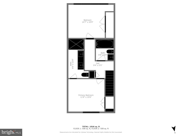 1643 Lang Pl NE, Washington, DC 20002 - view of property floor plan