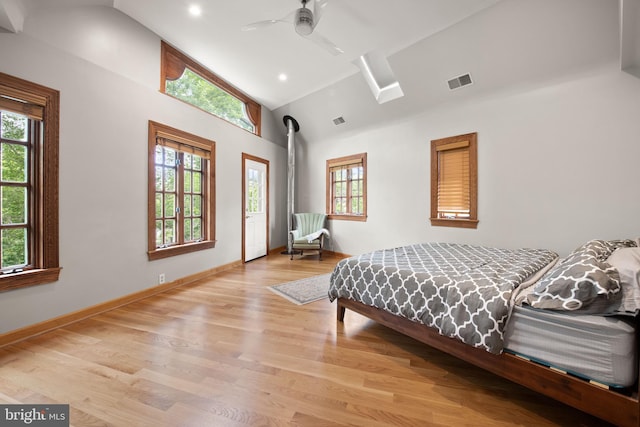 4544 30th St NW, Washington, DC 20008 - bedroom with light wood finished floors, multiple windows, and visible vents