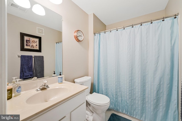 11575 Cavalier Landing Ct Unit 402, Fairfax, VA 22030 - bathroom with toilet, tile patterned floors, vanity, and visible vents