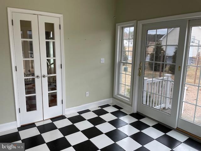 125 Hillview Rd, Kunkletown, PA 18058 - doorway featuring french doors, tile patterned floors, and plenty of natural light