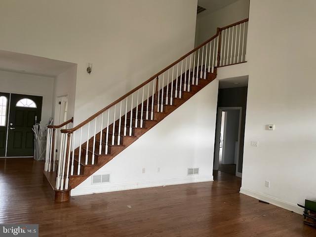 125 Hillview Rd, Kunkletown, PA 18058 - staircase with wood finished floors and a high ceiling