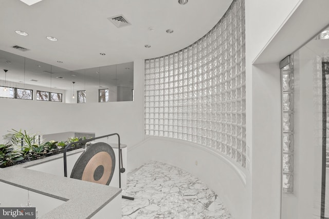 910 Pennwood Cir, Lancaster, PA 17601 - hall featuring recessed lighting and marble finish flooring