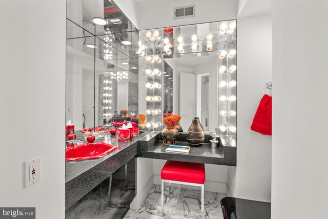910 Pennwood Cir, Lancaster, PA 17601 - indoor wet bar featuring marble look tiles