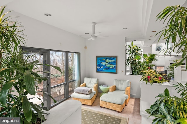 910 Pennwood Cir, Lancaster, PA 17601 - sitting room featuring ceiling fan and recessed lighting