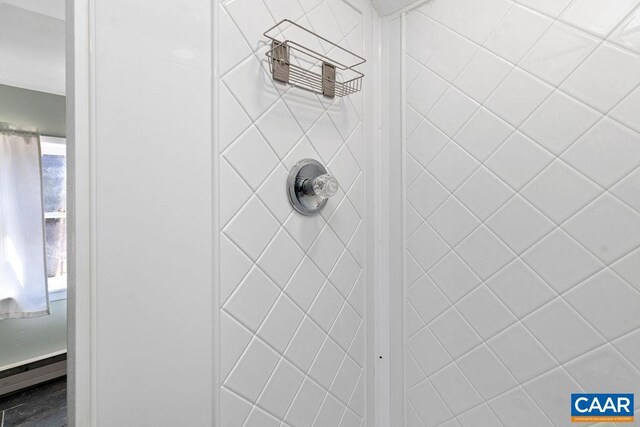 145 Firtree Dr, Wintergreen Resort, VA 22967 - room details featuring a tile shower and baseboard heating