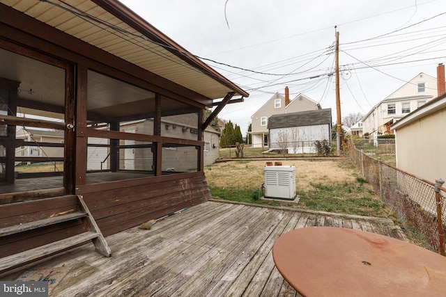wooden deck with fence