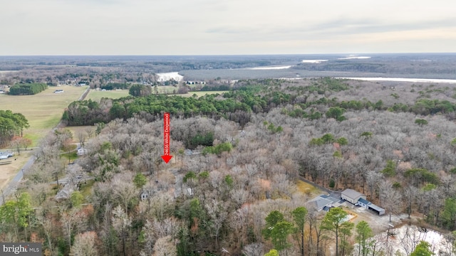 bird's eye view with a rural view