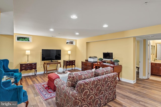 8725 Warm Waves Way Unit 10, Columbia, MD 21045 - living area with wood finished floors, baseboards, and recessed lighting