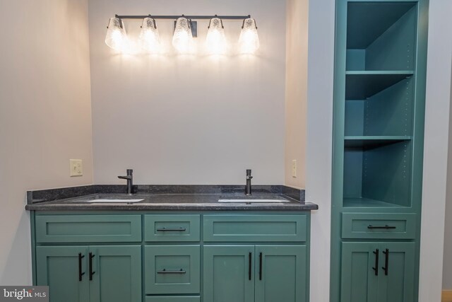 bar area with a sink