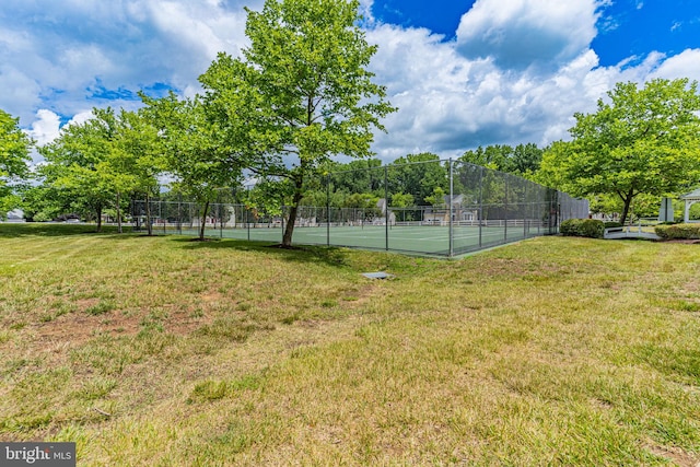 4735 Queens Grove St, White Plains, MD 20695 - view of sport court with a lawn and fence