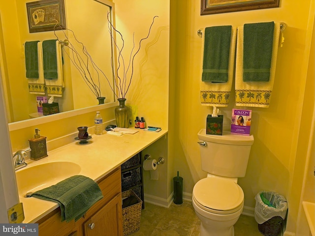 22 Chilmark Ct, Bear, DE 19701 - bathroom with vanity, toilet, and baseboards