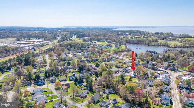 100 Wall St, Queenstown, MD 21658 - bird's eye view featuring a water view