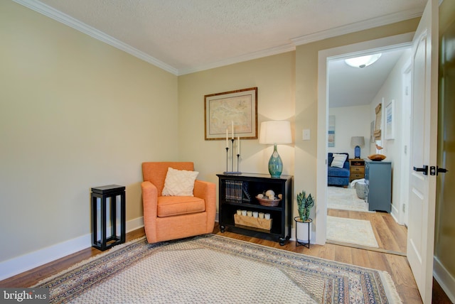 LOTA Middle Road, Winchester, VA 22602 - living area featuring a textured ceiling, baseboards, crown molding, and wood finished floors
