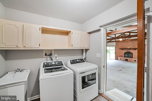 8012 Exodus Dr, Gaithersburg, MD 20882 - washroom featuring cabinet space and washer and clothes dryer