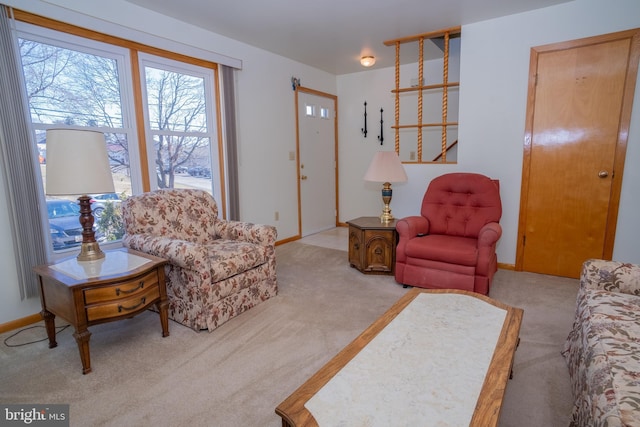216 Shaw St Unit A10, Frostburg, MD 21532 - carpeted living room featuring baseboards