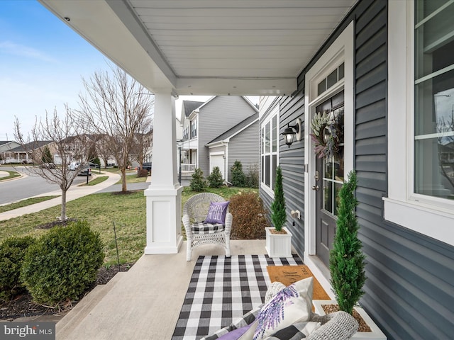 view of patio / terrace featuring covered porch