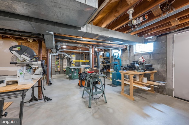 view of basement