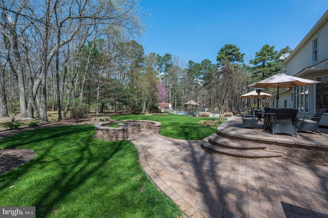 view of yard featuring a patio area