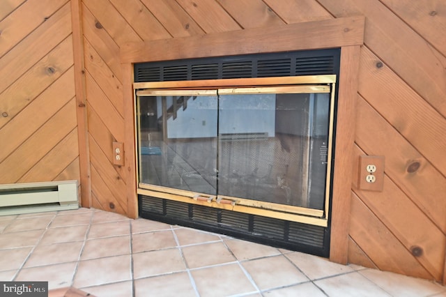 277 Anderson Rd, Basye, VA 22810 - detailed view of wooden walls and baseboard heating
