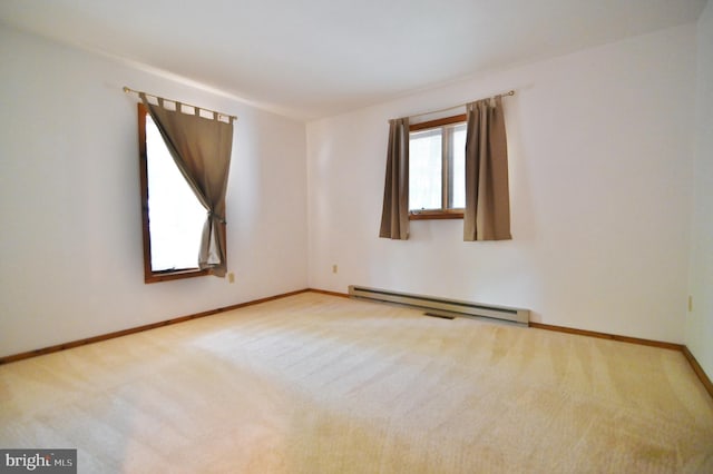 277 Anderson Rd, Basye, VA 22810 - carpeted empty room featuring baseboard heating and baseboards