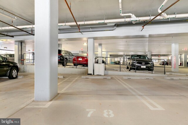 view of parking garage