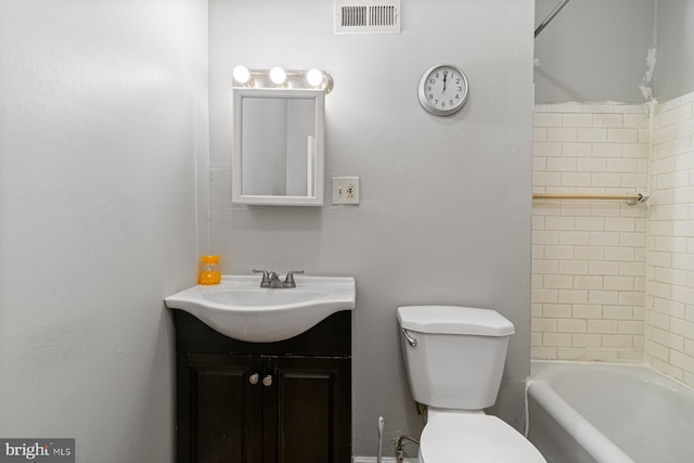 2609 Keyworth Ave, Baltimore, MD 21215 - bathroom with vanity, visible vents, and toilet