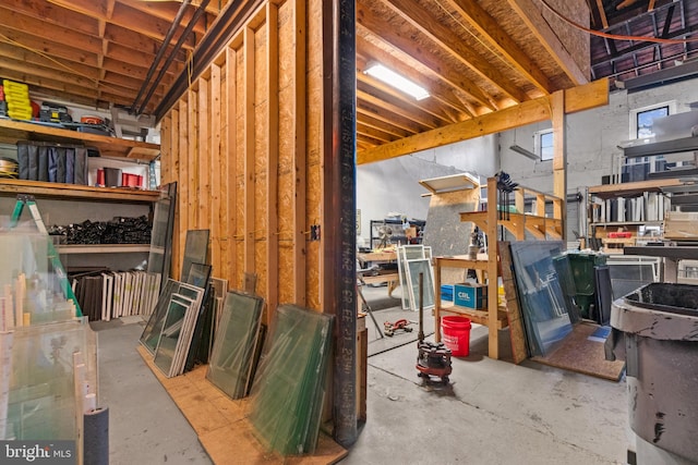 view of storage area