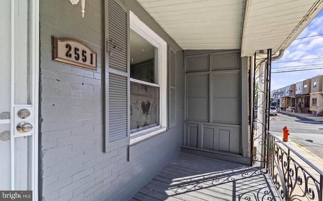 balcony with covered porch