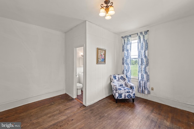 911 Martinsburg Pike, Winchester, VA 22601 - living area featuring hardwood / wood-style flooring, a chandelier, and baseboards