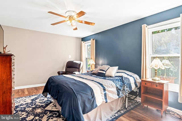 3672 Cimmeron Rd, York, PA 17402 - bedroom featuring wood finished floors, baseboards, and ceiling fan